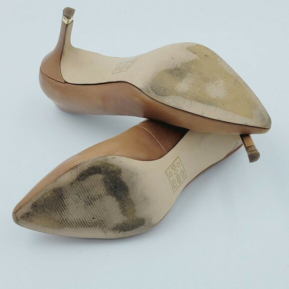 Aldo Classic Brown Leather Pointed Toe Pumps Heels Size 8 - Picture 7 of 9